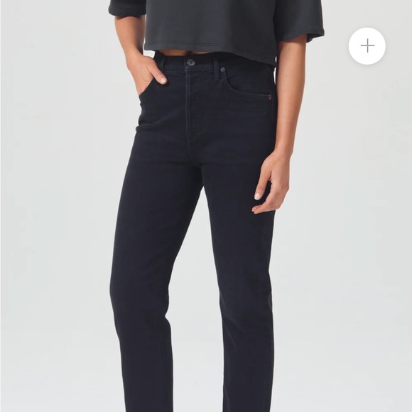 Agolde Riley Long High Rise Straight Jeans - Picture 4 of 5